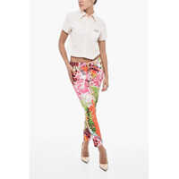 Pantaloni casual DSQUARED2 Dama - Pantaloni casual DSQUARED2 Printed Cotton Twill Pants With 5 Pockets Multicolor Femei (BM 17993839) - B-mall.ro