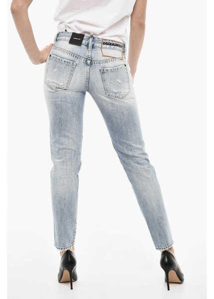 Blugi drepti DSQUARED2 Light Wash Jennifer Jeans Blue Femei (BM 17993845) 2