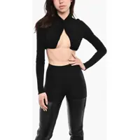 Bluze Deep Neckline Crossed Top Femei