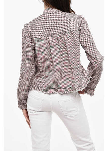 Bluze DSQUARED2 Checked Shirt With Frill Multicolor Femei (BM 17994010) 2