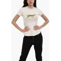 Tricouri Printed Preppy T-Shirt Delave Effect Femei