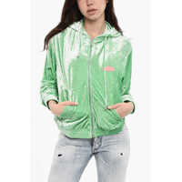 Bluze de trening Velvet Hoodie With Zip Closure Femei