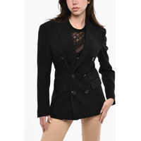 Sacouri Double Breasted Asymmetrical Blazer Femei