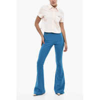 Pantaloni office Dama - Pantaloni office DSQUARED2 High Waist Boot Cut Pants With Chain Light Blue Femei (BM 17994085) - B-mall.ro