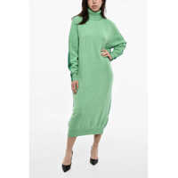 Rochii lungi Turtleneck Wool And Cashmere Maxi Dress Femei