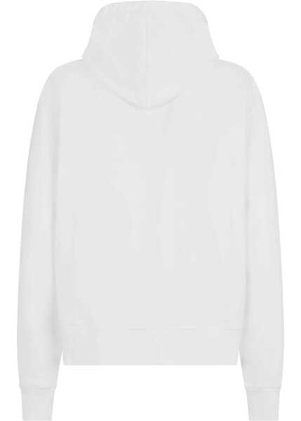 Bluze de trening DSQUARED2 Cotton Hoodie With Front Print White Femei (BM 17994469) 2