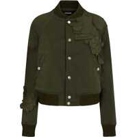 Bomber jacket Cotton Bomber With Floral Applications Femei