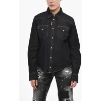Camasi de blugi Denim Shirt With Double Breast Pockets Femei