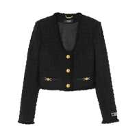 Geci Versace Black Wool Casual Jacket Femei