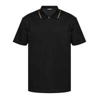 Tricouri Polo Versace Black Cotton Polo Shirt Barbati