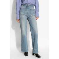 Imbracaminte Victoria Beckham Dama - Blugi Victoria Beckham Alina Blue Jeans With Pockets And Logo Applied On The Front In Denim Woman BLUE Femei (BM 17995977) - B-mall.ro