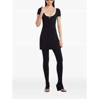 Rochii COURRÈGES Dama - Rochii COURRGES Courrges Black Cotton Mini Dress BLACK/HERITAGE WHITE Femei (BM 17996664) - B-mall.ro