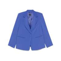 Sacouri Marina Rinaldi Electric Blue 'Crema' Single-Breasted Blazer Femei