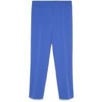 Pantaloni casual Marina Rinaldi Light Blue Trousers 'Reggina' With Crease Femei
