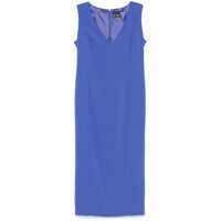 Rochii Marina Rinaldi Blue 'Elsa' Midi Dress With Slit Femei