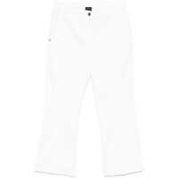 Pantaloni casual Marina Rinaldi 'Leonida' Trousers In White Cotton Femei