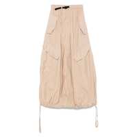 Fuste White Sand Cotton Midi Skirt Femei