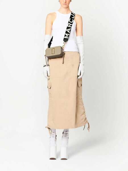 Genti de umar Marc Jacobs Marc Jacobs Beige Leather The Snapshot Shoulder Bag KHAKI MULTI Femei (BM 17997426) 2