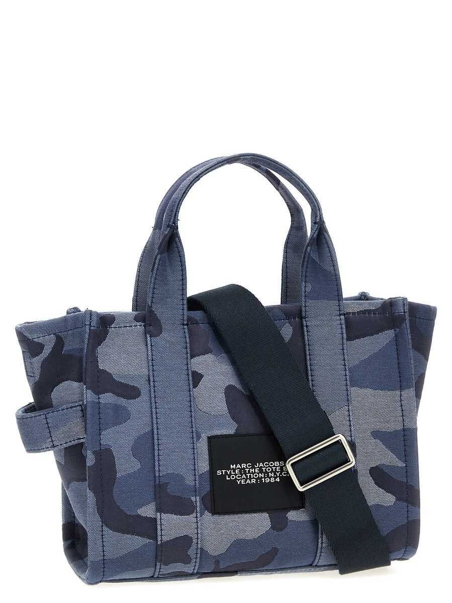 Genti de mana Marc Jacobs Marc Jacobs The Camo Jacquard Small Tote Handbag BLUE Femei (BM 17997465) 3