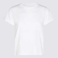Tricouri Alexander Wang White Cotton T-Shirt Femei