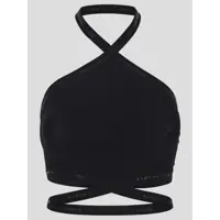Topuri Alexander Wang Black Viscose Stretch Top Femei