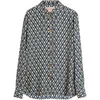 Camasi Linen Shirt With Gold “V” Button Detail Barbati