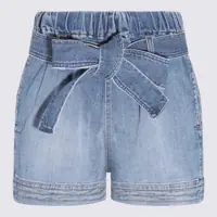 Pantaloni casual Stella McCartney Blue Denim Cotton Shorts Femei