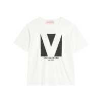 Tricouri Valentino Garavani White Cotton T-Shirt Barbati