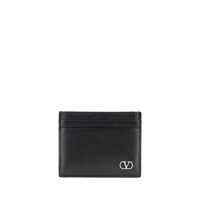 Portofele Valentino Garavani Black Leather Card Holder Barbati