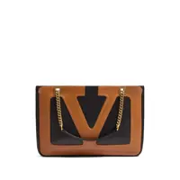 Genti de umar Valentino Garavani Black And Brown Leather Shoulder Bag Femei