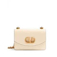 Genti de umar Valentino Garavani White Leather Vain Shoulder Bag Femei