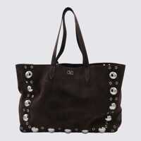 Genti de mana Valentino Garavani Dark Brown Jacquard Nellcote Totes Barbati