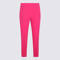 Pantaloni casual Alexander McQueen Pink Viscose Blend Trousers Femei