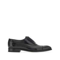 Pantofi eleganti Salvatore Ferragamo Black Leather Lace Up Shoes Barbati