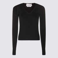 Pulovere Alexander McQueen Black Wool Blend Jumper Femei