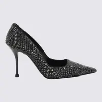 Pantofi cu toc Alexander McQueen Black Silk And Viscose Blend Punk Pumps Femei