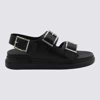 Sandale Alexander McQueen Black Leather Sandals Barbati