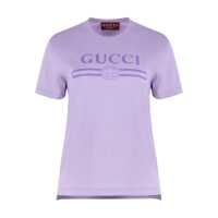 Tricouri Gucci Cotton Crew-Neck T-Shirt Femei