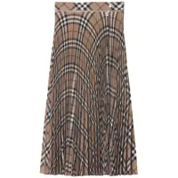 Fuste Burberry Beige Wool Skirt Femei