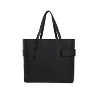 Genti de mana Alexander McQueen Dama - Genti de mana Alexander McQueen Alexander McQueen T-Bar Sling Calf Leather Tote Bag NERO E ARGENTO Femei (BM 18002310) - B-mall.ro