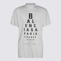 Tricouri Balenciaga White Cotton T-Shirt Femei