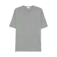 Tricouri Saint Laurent Logo Cotton T-Shirt Barbati