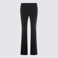 Pantaloni casual Alexander McQueen Black Viscose Pants Femei