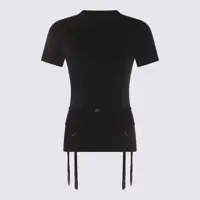 Tricouri Balenciaga Black Cotton T-Shirt Femei