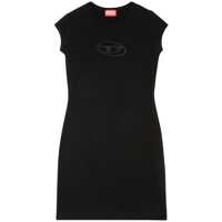 Rochii Diesel Black Cotton Dress Femei