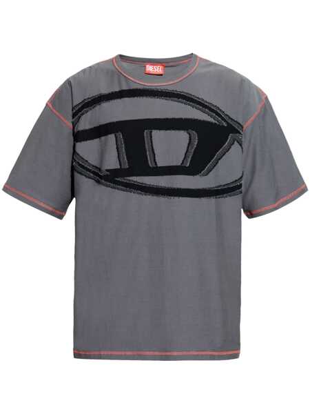 Tricouri Diesel Diesel Grey Cotton T-Shirt GREY Barbati (BM 18003705) 1
