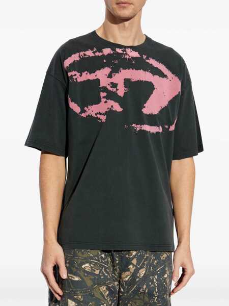 Tricouri Diesel Diesel Black Cotton T-Shirt Black Barbati (BM 18003714) 3