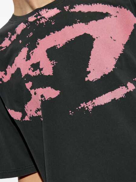 Tricouri Diesel Diesel Black Cotton T-Shirt Black Barbati (BM 18003714) 5