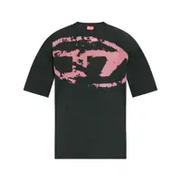 Tricouri Diesel Black Cotton T-Shirt Barbati