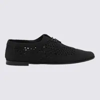 Pantofi eleganti Dolce & Gabbana Black Lace Up Shoes Barbati